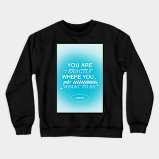 Positive Affirmation Blue Aura Y2K Crewneck Sweatshirt